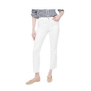 J.CREW Mid-Rise Flare Crop 31P Petite Signature Stretch White Jeans NWT B51